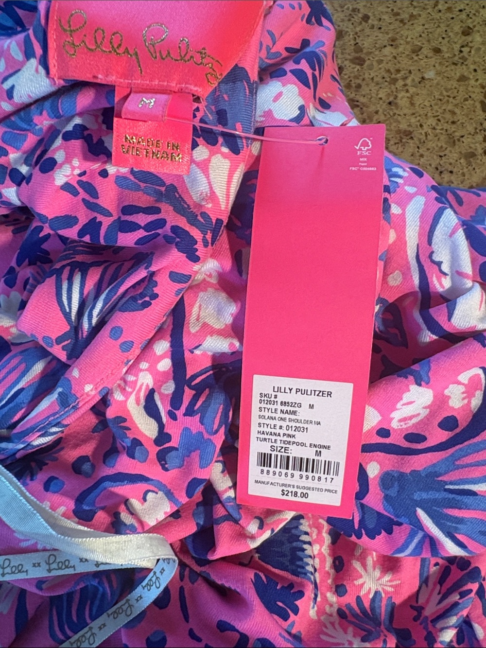 Lilly Pulitzer Solana Havana pink One-Shoulder Pink XL Maxi Dress - NWT - Picture 3 of 5